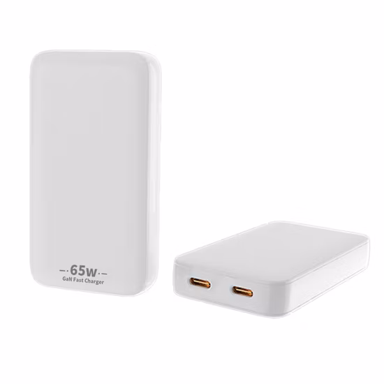 Proveedor de cargador para computadora portátil Cargador de pared 65 W GaN AC/DC Adaptador de corriente Función Pd Tipo C Puerto Carga de viaje Teléfono móvil Computadora portátil USB Cargador rápido rápido