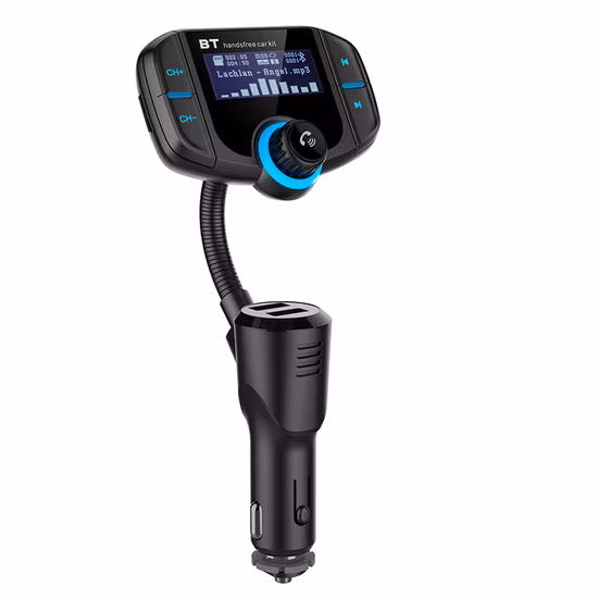 Kit de manos libres para coche Bluetooth Transmisor FM Reproductor de MP3 Cargador USB 3.0