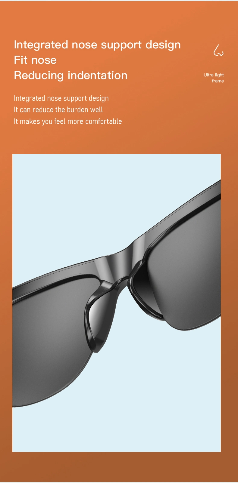 2023 Bluetooth Smart Glasses Sunglasses Phone Calling Wireless Music Glasses Headphone