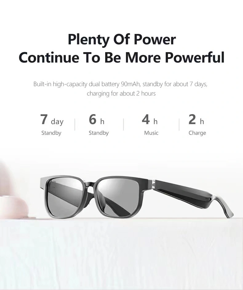 Ai Intelligence Bluetooth Audio Glasses Smart Glasses and Earphone 2in 1 Voice Assitant