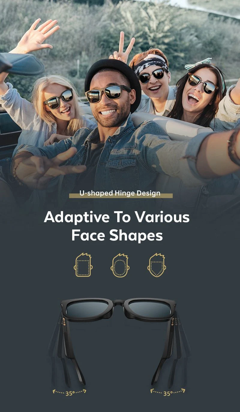 New Modern Inteligente Eye Wear Oral Sunglasses Spectacles Wireless Bluetooth 5.1 Music Audio Smart Glasses with Speaker Sound