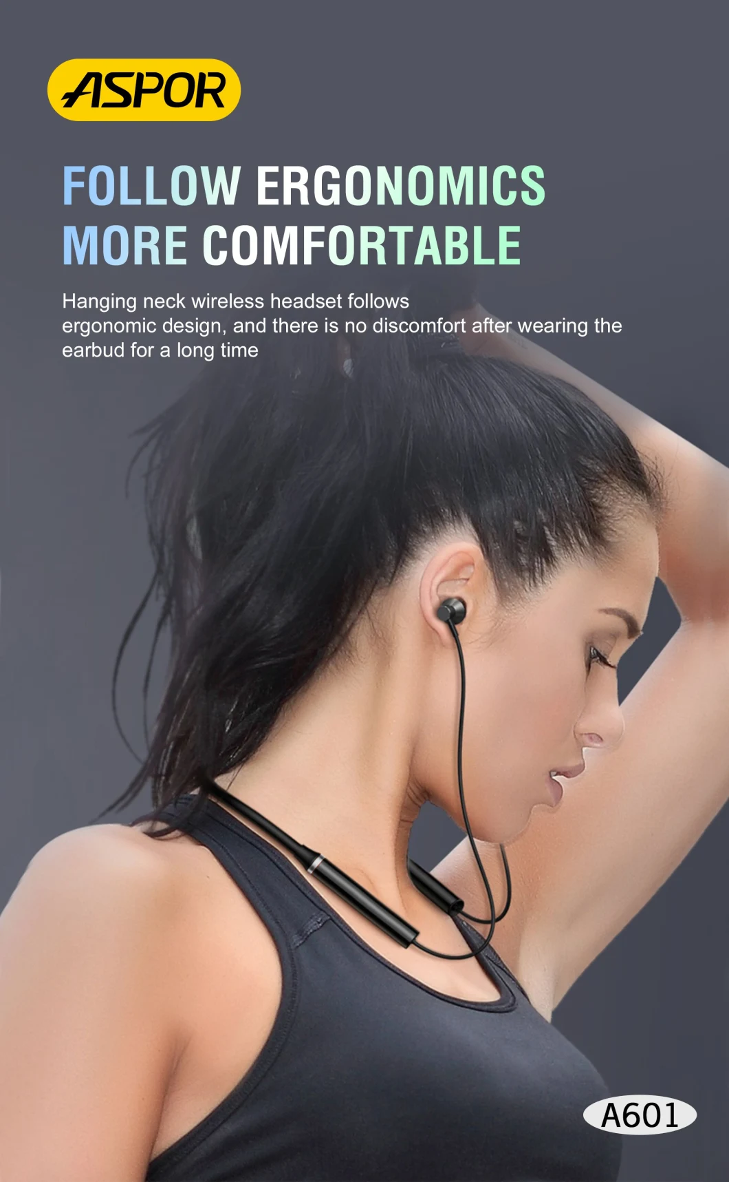 Top Sale Sport Wireless Stereo Earphone Neckband in Ear Wireless Headphone for Phone