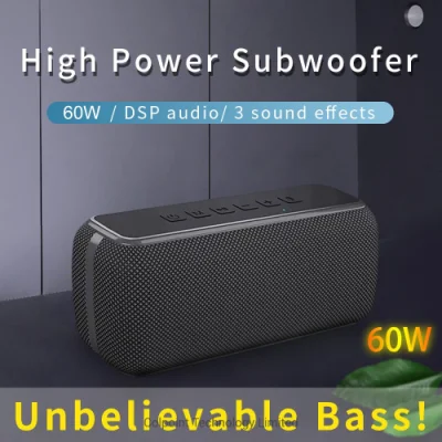 V7 PRO 60W Wireless Bluetooth 5.0 Bass Music Speaker Subwoofer impermeable recargable - Negro