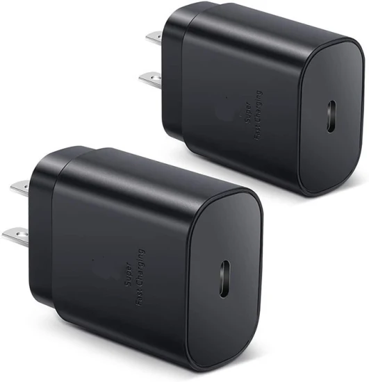 2023 Venta caliente Tipo C Cable de cargador con 25W Pd USB C Adaptador para Samsung Galaxy Teléfono móvil C Bloque de carga de energía