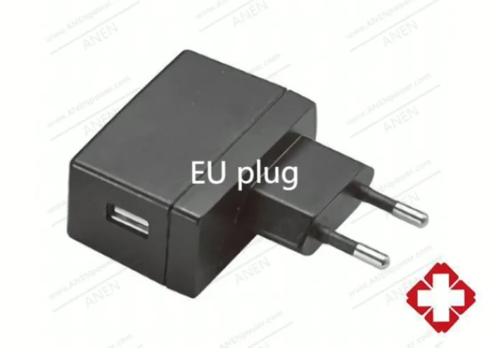 En/IEC 60601 Certificado 6W Max 5V USB Cargador médico 6V 9V Transformador de pared Fuente de alimentación de 24V Adaptador de CA CC de pared de 12V