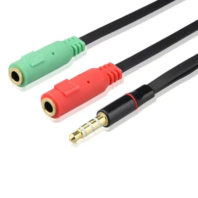 Cable de audio de cable divisor macho a hembra estéreo de 3,5 mm para auriculares