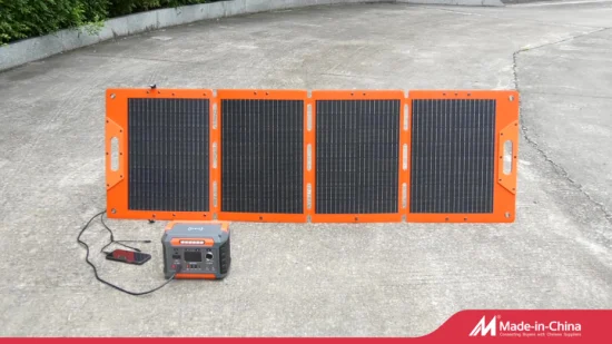 Panel solar solar de 200 vatios, cargador de panel solar plegable con soporte, energía de panel solar portátil para acampar y llevar, cargador solar de emergencia