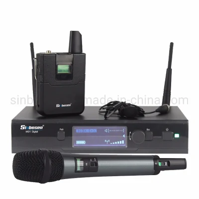 Micrófono inalámbrico digital Sinbosen UHF Ewd1 626-668 MHz Micrófono de solapa de mano