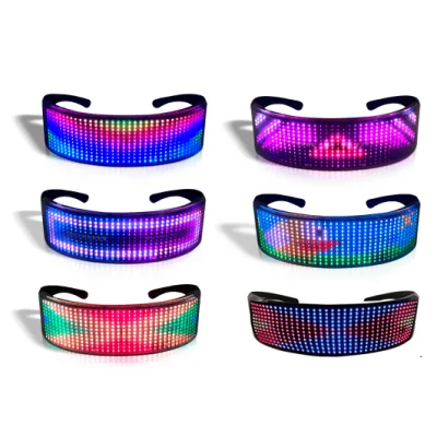 APP Control Bluetooth LED Gafas Unisex Gafas brillantes para fiesta
